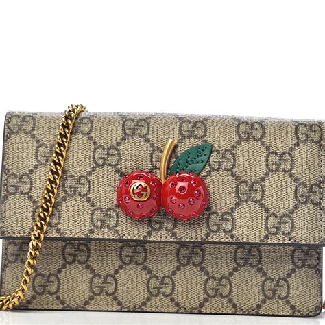 gucci gg supreme cherries bag|gucci handbag guccissima.